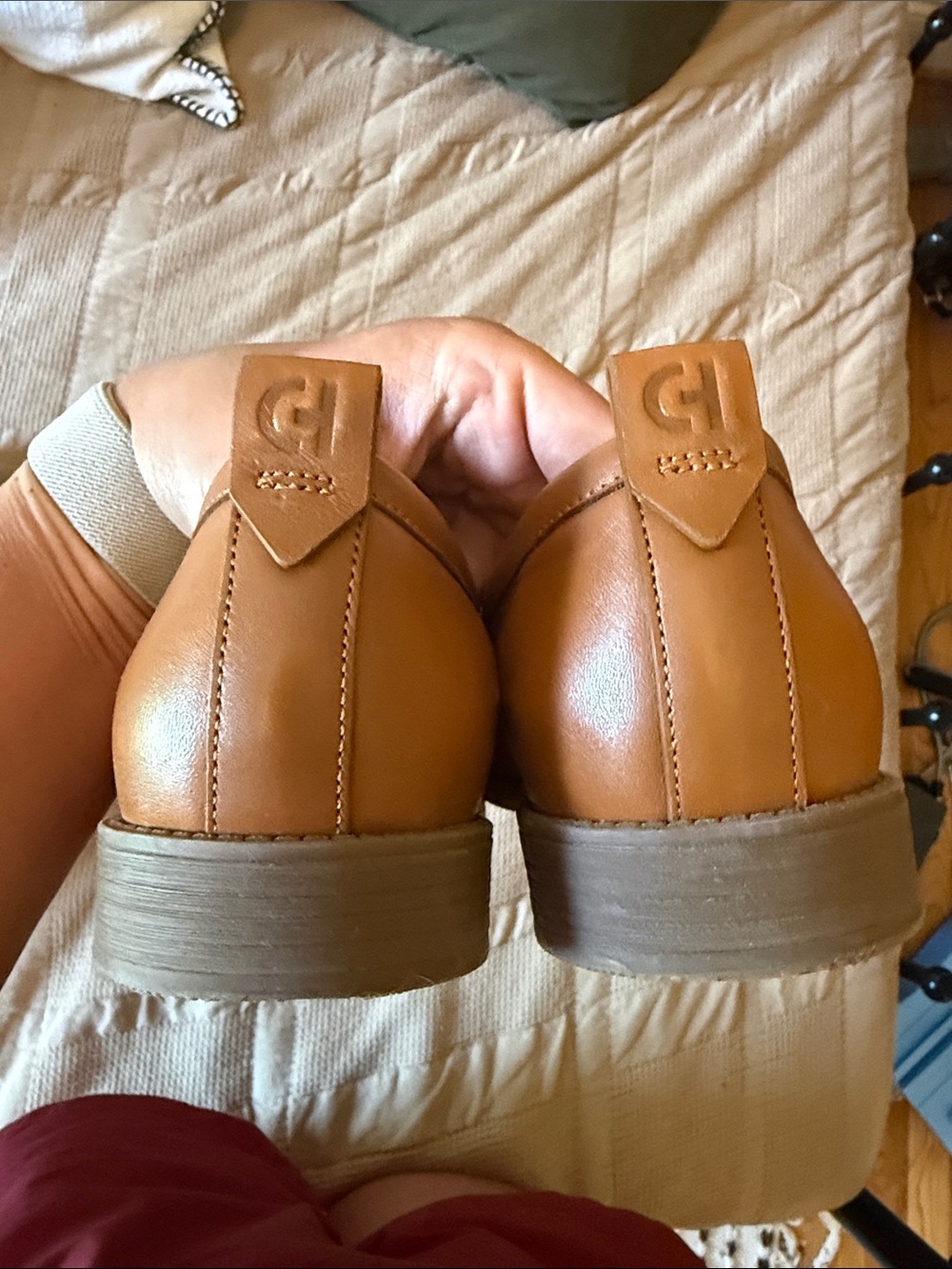 Cole Haan Women’s Tan Leather Penny Loafers - Picture 4 of 6